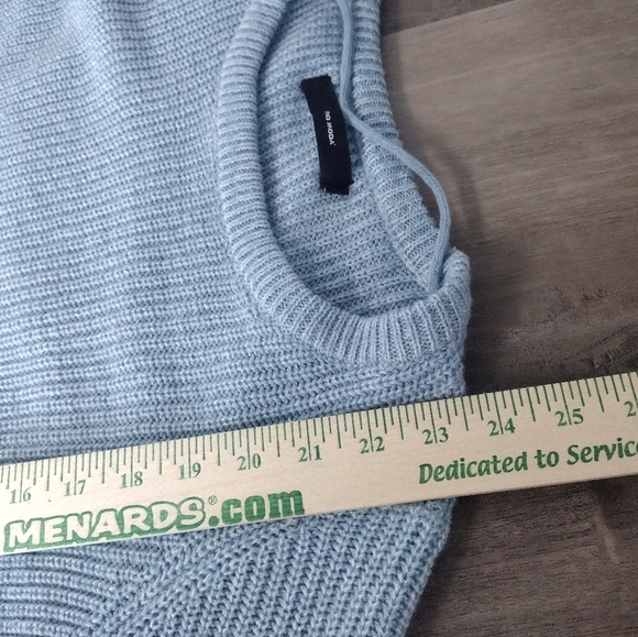 Vero Moda tida wrap back blue tone long sleeve sweater size L - Picture 9 of 10